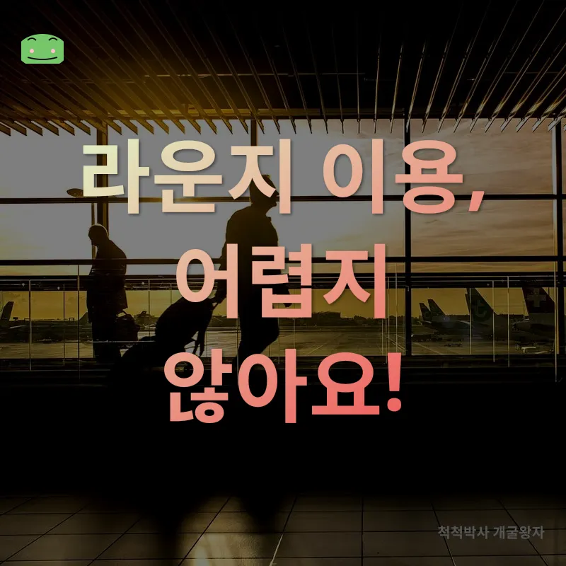 공항 라운지 활용